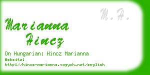 marianna hincz business card